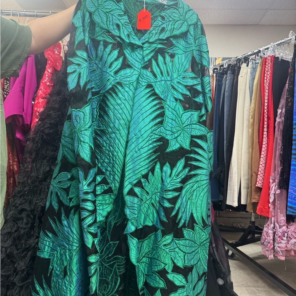 Tropical Leaf Print Dress